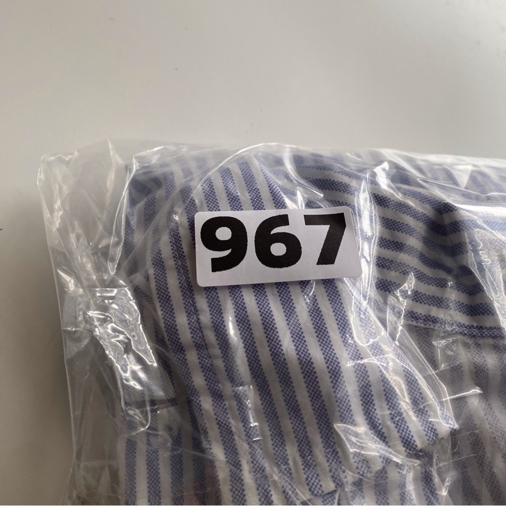Old Navy Blue and White Striped Midi Shirt Dress with Side Cutout - Picture 13 of 14